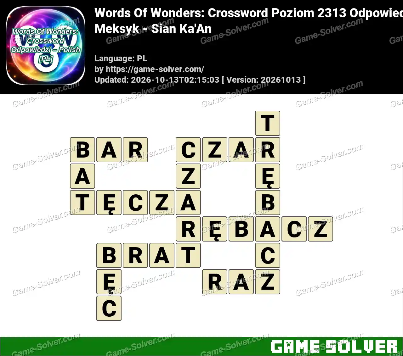 Words Of Wonders: Crossword Poziom 2313 Odpowiedzi – Meksyk – Sian Ka’An